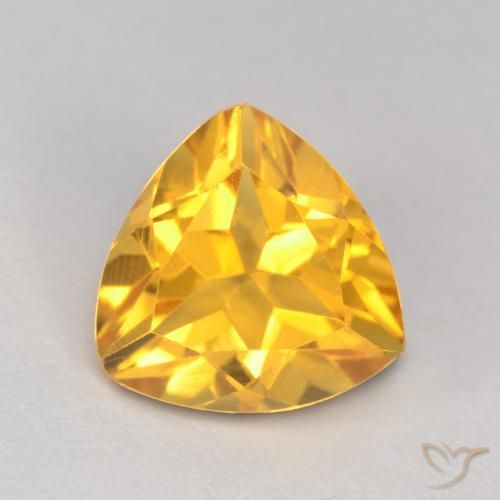 1.19ct Натуральный Среднее золото Цитрин, Триллион, Чистота VS