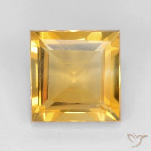 2.63ct Натуральный Яркое золото Цитрин, Квадрат, Чистота VS