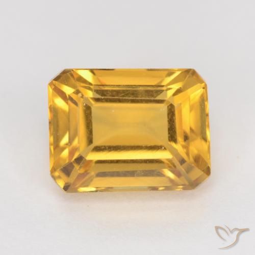 1.83ct Натуральный Глубокое золото Цитрин, Изумрудная огранка, VVS-VS