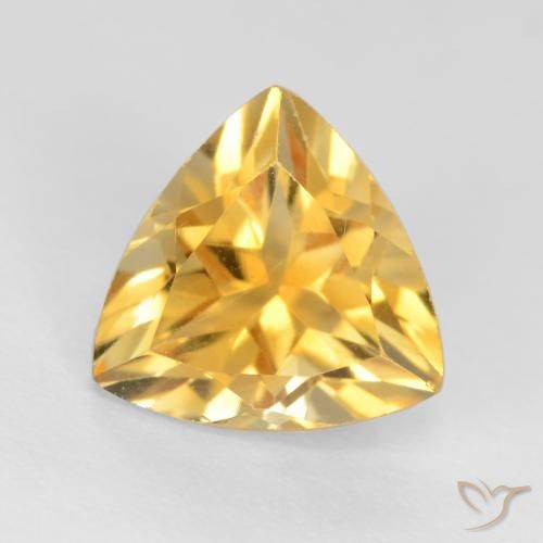 1.13ct Натуральный Яркое золото Цитрин, Триллион, Чистота VS