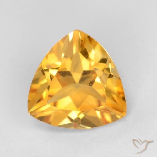 1.09ct Натуральный Средний золотой Цитрин, Триллион, Чистота VS