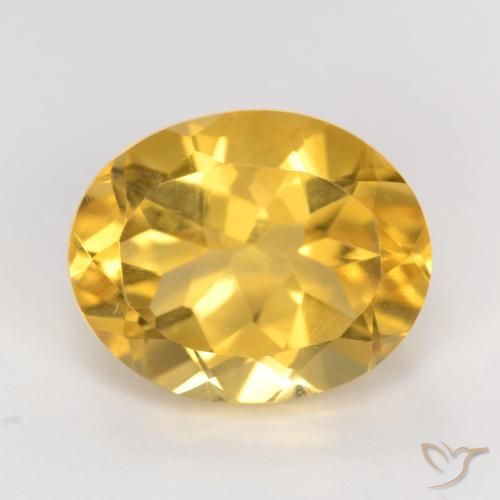 3.42ct Натуральный Средний золотой Цитрин, Овал, Чистота VS