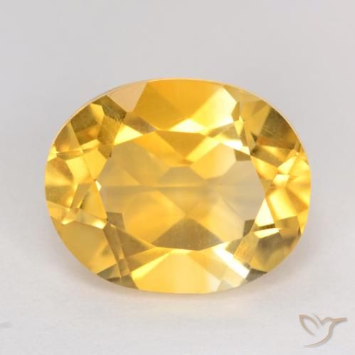3.49ct Натуральный Среднее золото Цитрин, Овал, VVS-VS