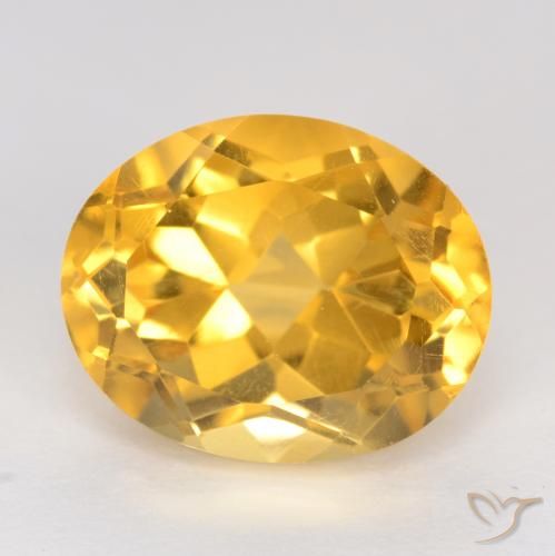 3.93ct Натуральный Среднее золото Цитрин, Овал, VVS-VS
