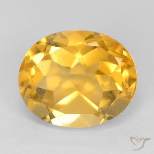 3.85ct Натуральный Яркое золото Цитрин, Овал, Чистота VS