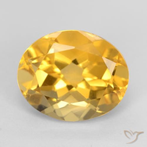 3.40ct Натуральный Яркое золото Цитрин, Овал, VVS-VS