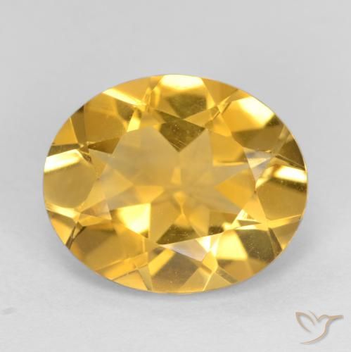 3.06ct Натуральный Средний золотой Цитрин, Овал, VVS-VS