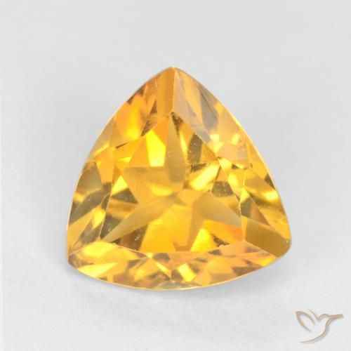 0.95ct Натуральный Средний золотой Цитрин, Триллион, Чистота VS
