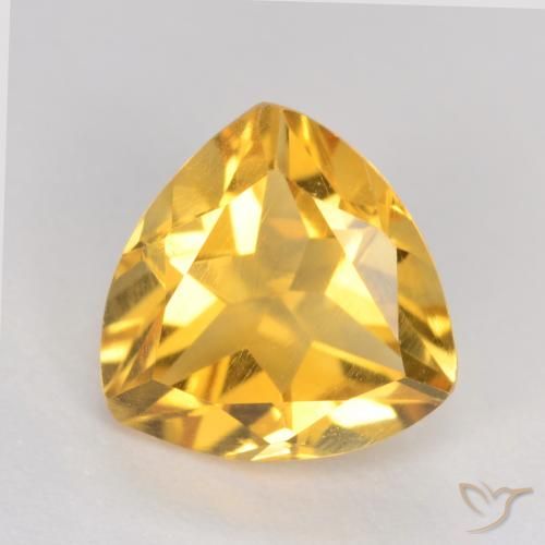 1.10ct Натуральный Средний золотой Цитрин, Триллион, Чистота VS