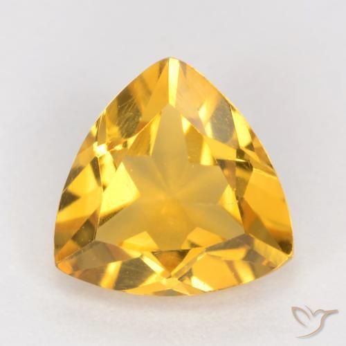1.06ct Натуральный Средний золотой Цитрин, Триллион, Чистота VS