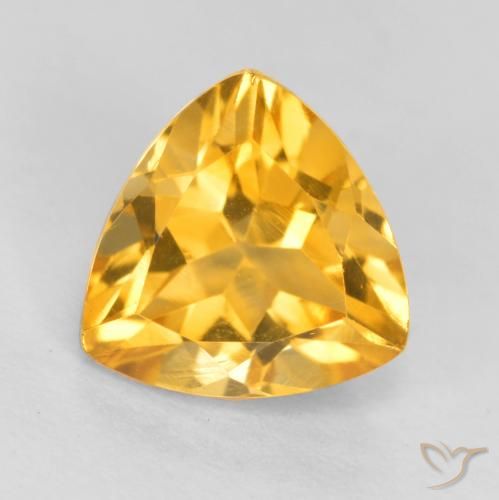 1.29ct Натуральный Яркое золото Цитрин, Триллион, Чистота VS