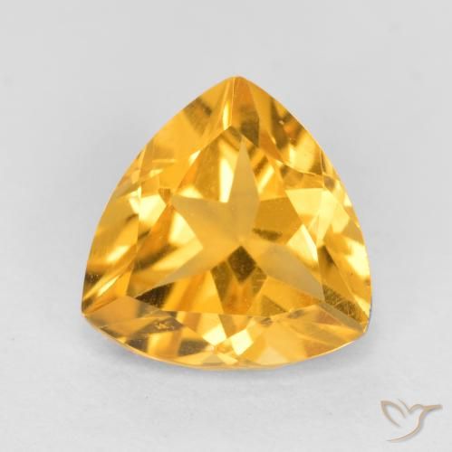1.12ct Натуральный Средний золотой Цитрин, Триллион, Чистота VS