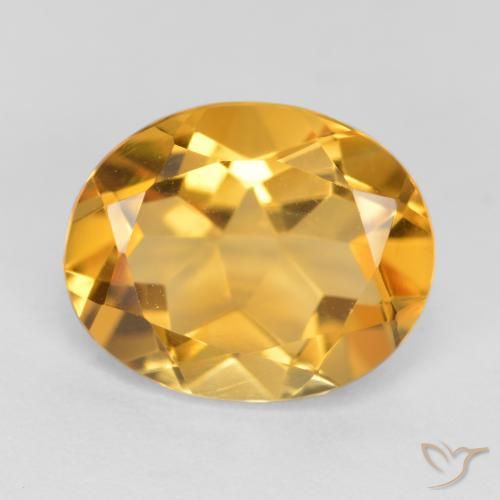 3.09ct Натуральный Темно-золотой Цитрин, Овал, Чистота VS