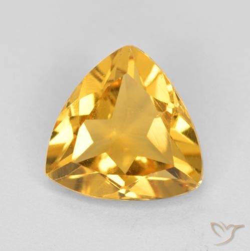 0.95ct Натуральный Средний золотой Цитрин, Триллион, Чистота VS