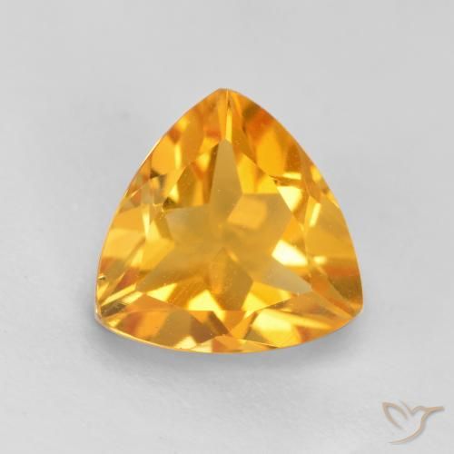 1.07ct Натуральный Средний апельсин Цитрин, Триллион, Чистота VS