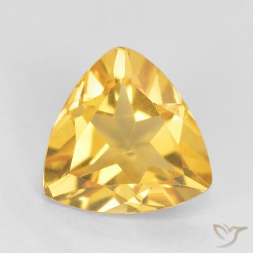 0.90ct Натуральный Яркое золото Цитрин, Триллион, Чистота VS