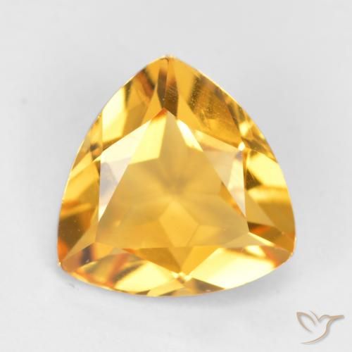 1.01ct Натуральный Яркое золото Цитрин, Триллион, Чистота VS