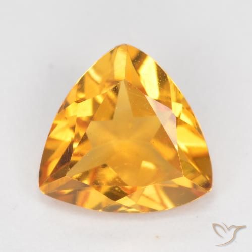 1.02ct Натуральный Средний золотой Цитрин, Триллион, Чистота VS