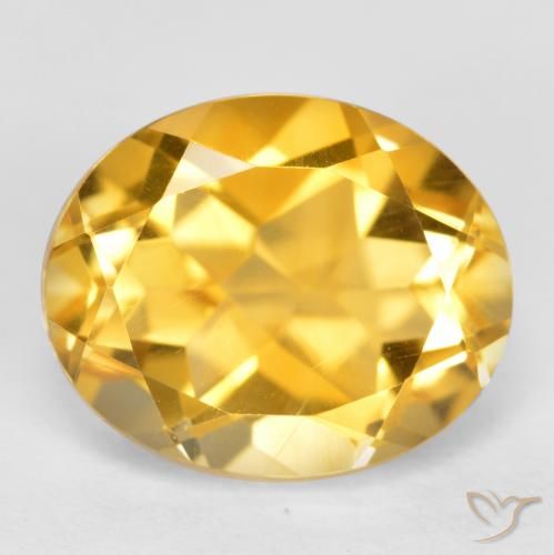 3.71ct Натуральный Среднее золото Цитрин, Овал, Чистота VS