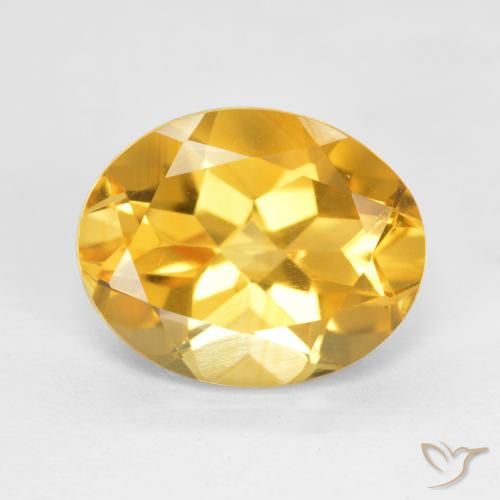 3.38ct Натуральный Яркое золото Цитрин, Овал, Чистота VS