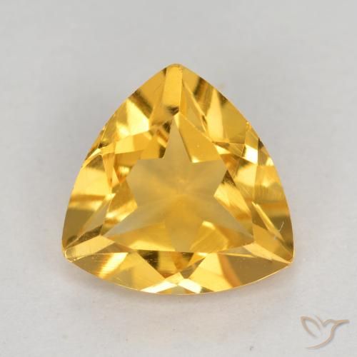 0.94ct Натуральный Среднее золото Цитрин, Триллион, VVS-VS