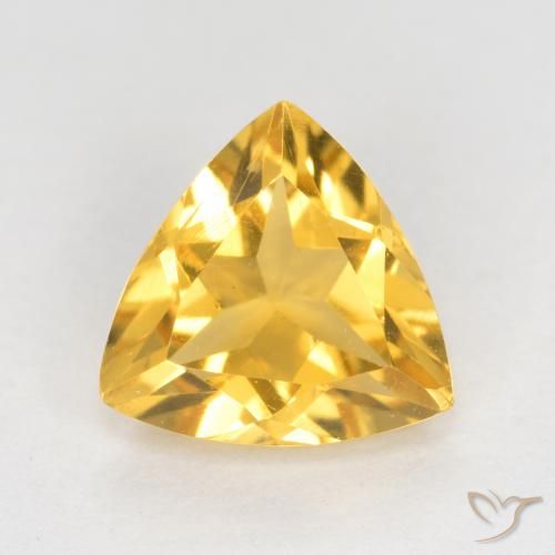 0.94ct Натуральный Яркое золото Цитрин, Триллион, Чистота VS