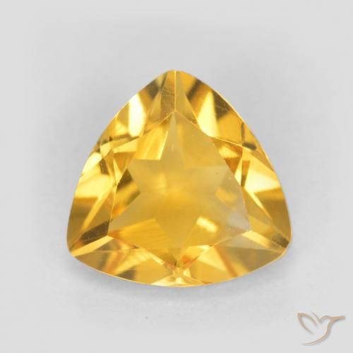 0.96ct Натуральный Яркое золото Цитрин, Триллион, VVS-VS
