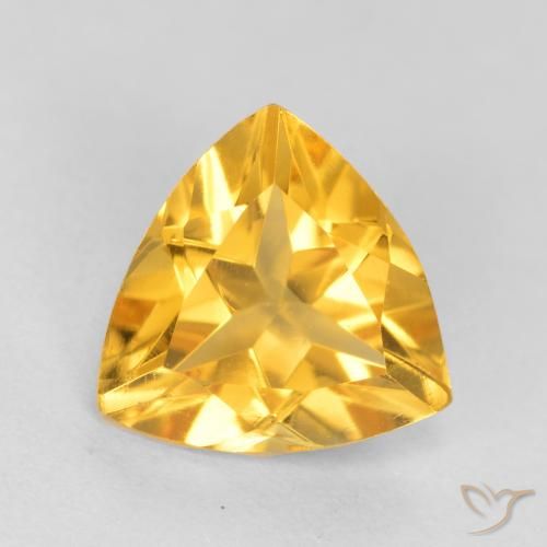 0.97ct Натуральный Среднее золото Цитрин, Триллион, VVS-VS