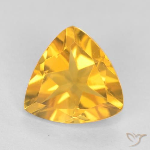 1.02ct Натуральный Яркое золото Цитрин, Триллион, VVS-VS