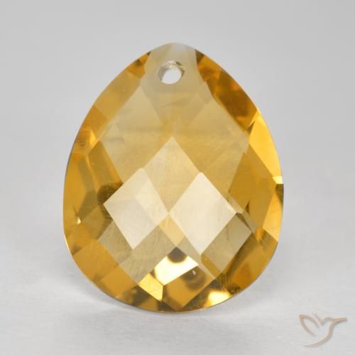 2.98ct Натуральный Глубокое золото Цитрин, Форма груши, VVS-VS