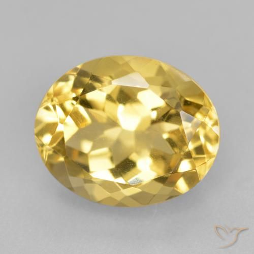 4.38ct Натуральный Золотисто-оранжевый Цитрин, Овал, VVS-VS
