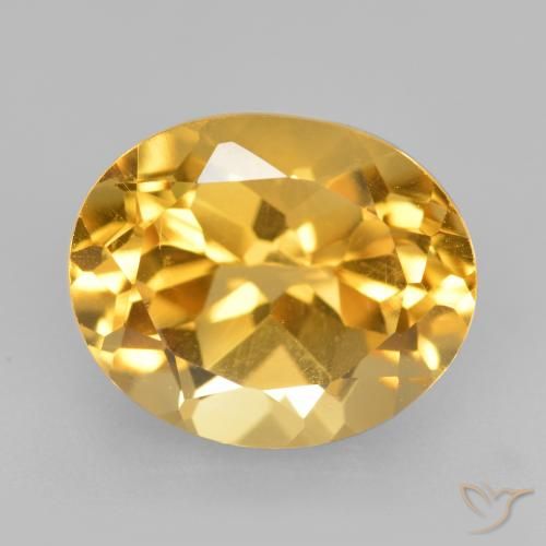 4.86ct Натуральный Средне-темный золотистый Цитрин, Овал, VVS-VS