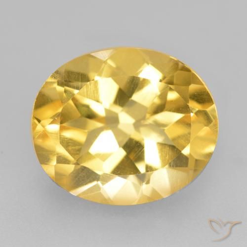 4.66ct Натуральный Золотисто-оранжевый Цитрин, Овал, Чистота VS
