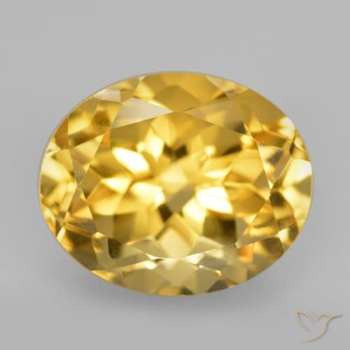 5.72ct Натуральный Золотисто-оранжевый Цитрин, Овал, Чистота VVS