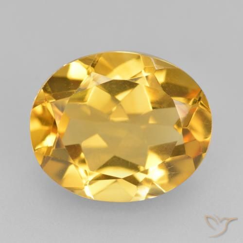 4.10ct Натуральный Темно-золотой апельсин Цитрин, Овал, VVS-VS