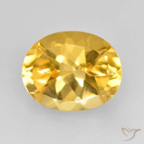 4.85ct Натуральный Средний золотой Цитрин, Овал, VVS-VS