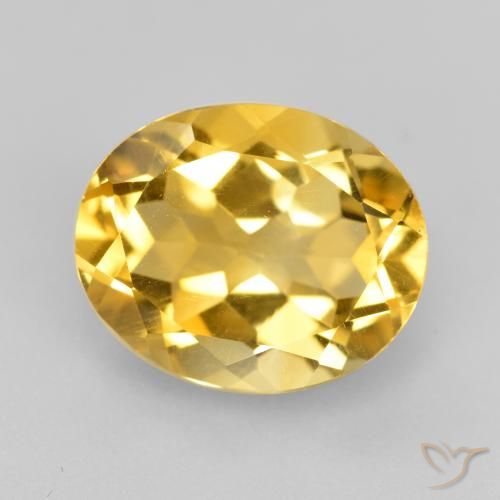 4.42ct Натуральный Золотой Цитрин, Овал, VVS-VS