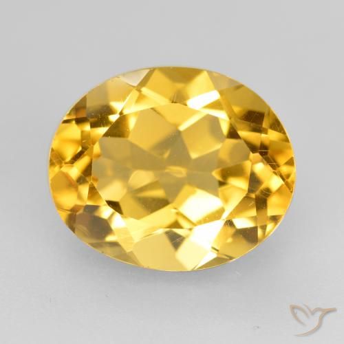 4.62ct Натуральный Среднее золото Цитрин, Овал, VVS-VS