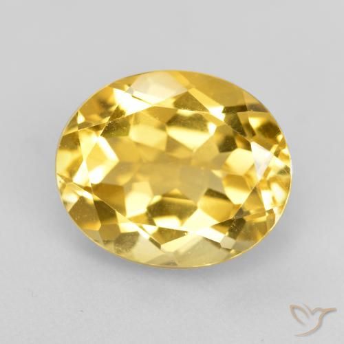 4.57ct Натуральный Золотой Цитрин, Овал, VVS-VS