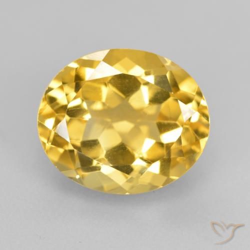 5.04ct Натуральный Золотой Цитрин, Овал, VVS-VS