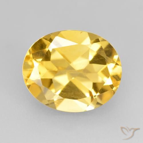 4.43ct Натуральный Золотой Цитрин, Овал, VVS-VS