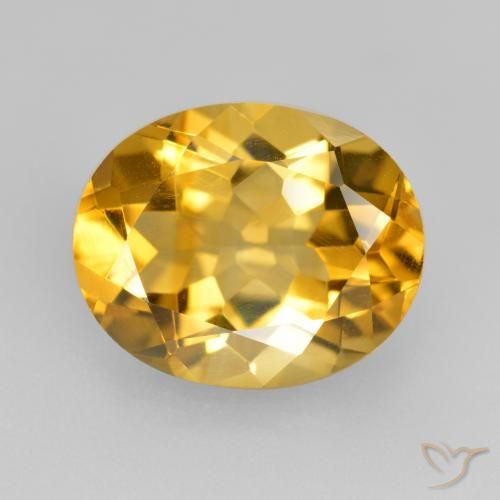 4.77ct Натуральный Средне-светлый золотистый Цитрин, Овал, VVS-VS