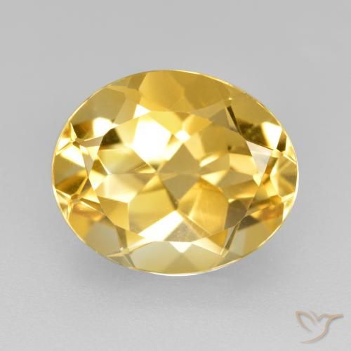 4.38ct Натуральный Золотой Цитрин, Овал, VVS-VS