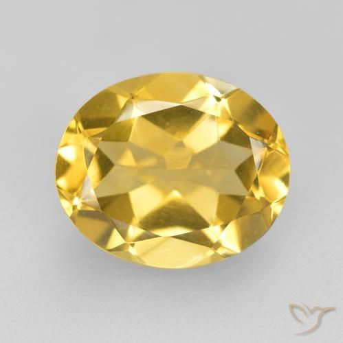 4.07ct Натуральный Золотой Цитрин, Овал, VVS-VS