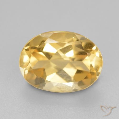 1.77ct Натуральный Золотой Цитрин, Овал, Чистота VS