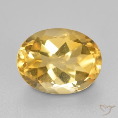 1.91ct Натуральный Золотисто-оранжевый Цитрин, Овал, Чистота VS