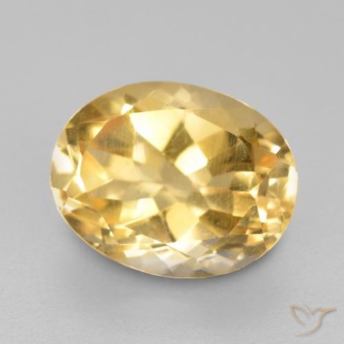 1.90ct Натуральный Золотой Цитрин, Овал, Чистота VS