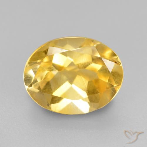 1.84ct Натуральный Среднее золото Цитрин, Овал, Чистота VS