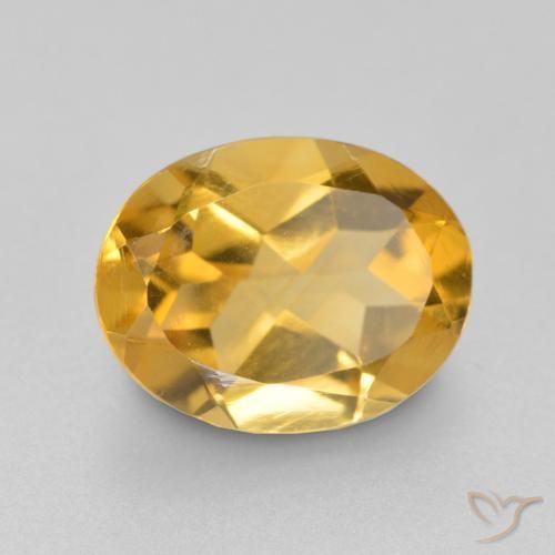 1.53ct Натуральный Средний золотой Цитрин, Овал, Чистота VS