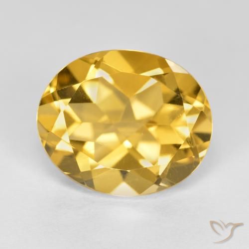 4.68ct Натуральный Золотисто-оранжевый Цитрин, Овал, VVS-VS